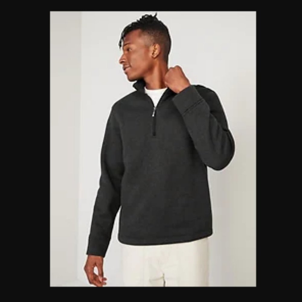 NEW Old Navy Men's Mock Neck Sweater. Color Panther.‎ NWT. Size Large